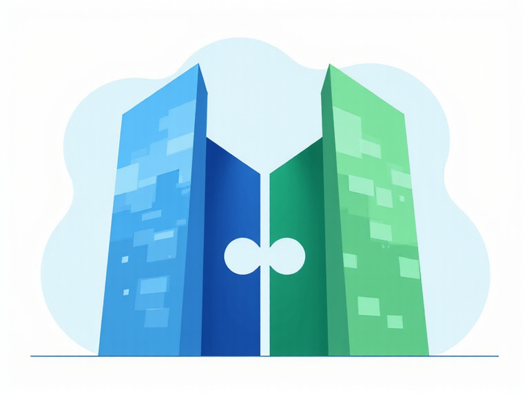 Business merger illustration